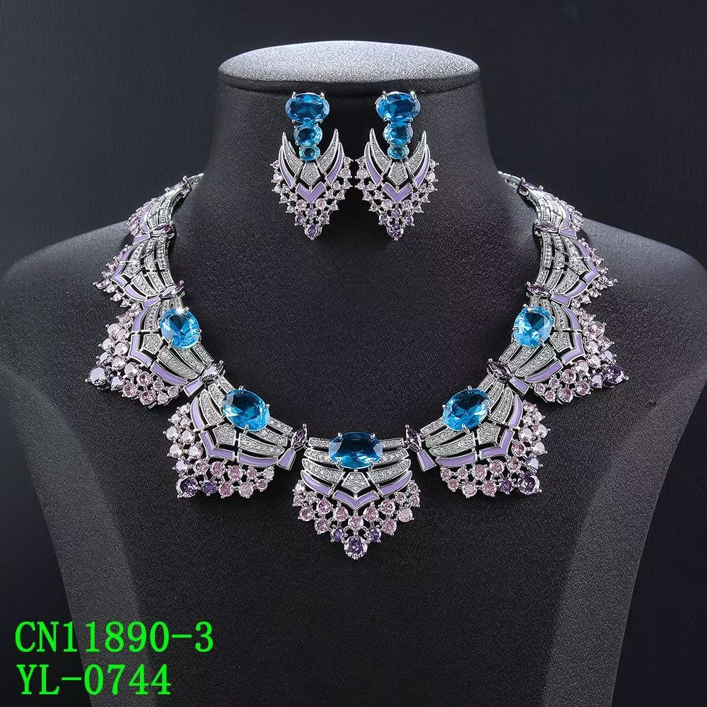 Prismatic Fan Statement Necklace