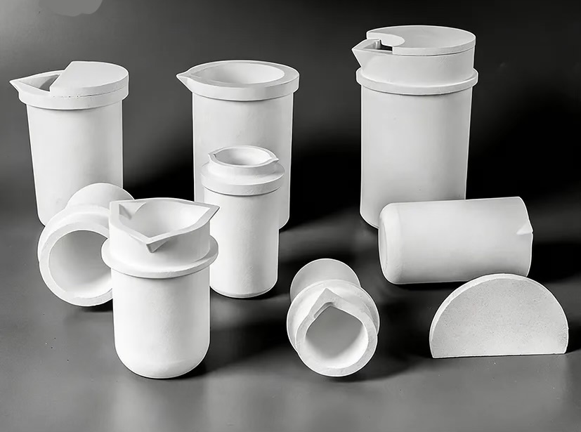 3KG Ceramic Melting Crucible For 3kg platinum PT Melting Furnace