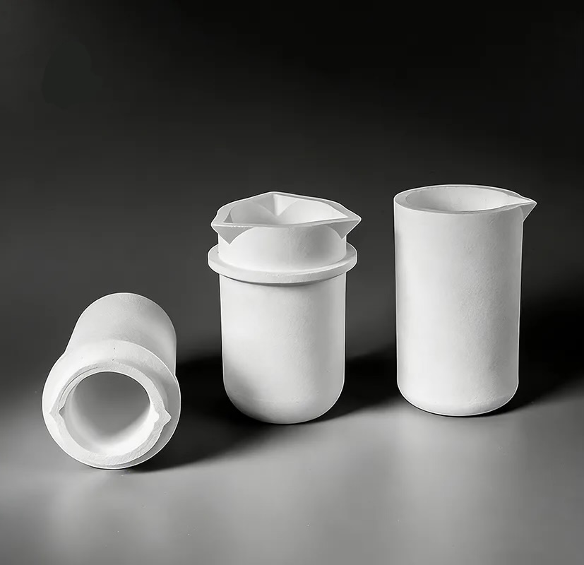 3KG Ceramic Melting Crucible For 3kg platinum PT Melting Furnace thumbnail 6