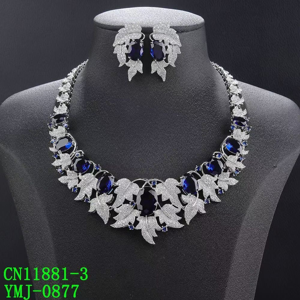 Imperial Leaf Brass & Zircon Statement Set thumbnail 3