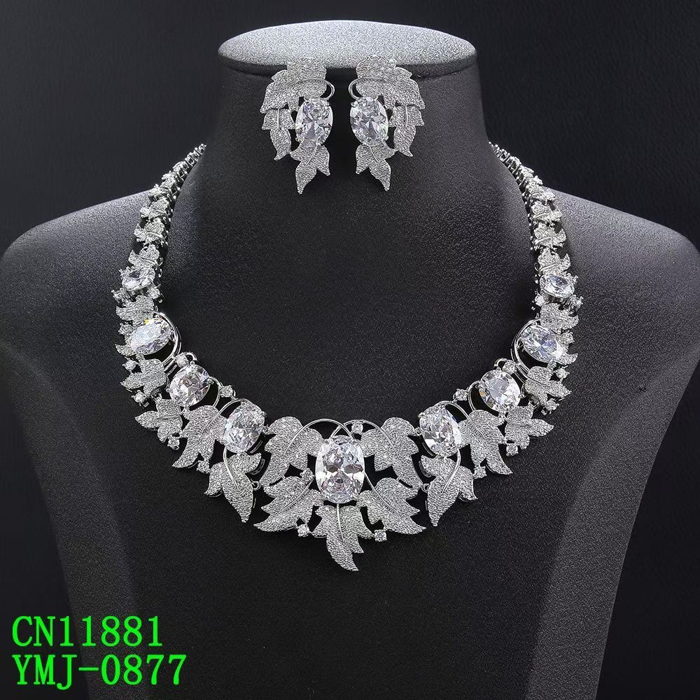 Imperial Leaf Brass & Zircon Statement Set thumbnail 5