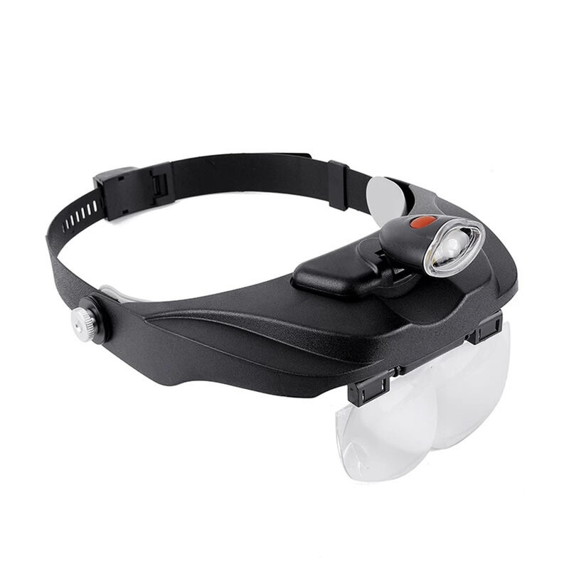 LED Illuminated Headband Magnifier Visor