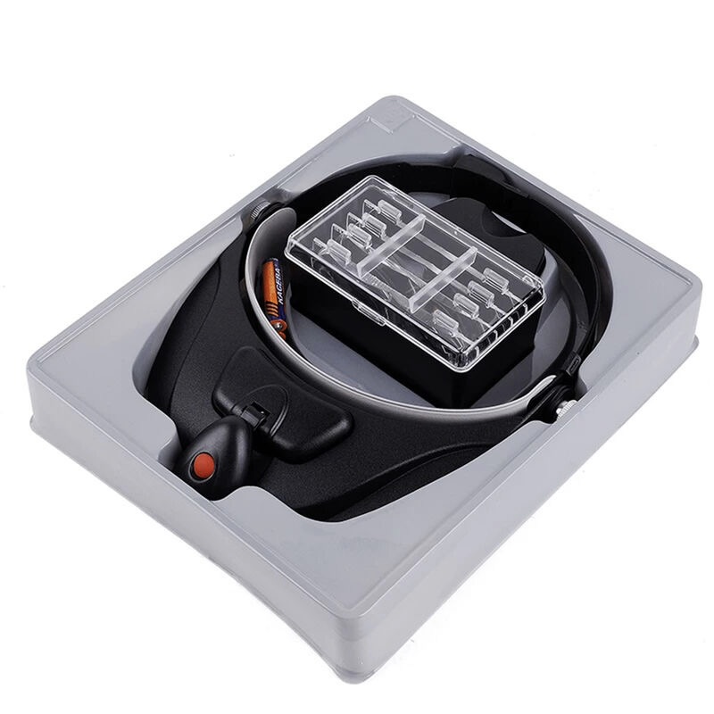 LED Illuminated Headband Magnifier Visor thumbnail 2