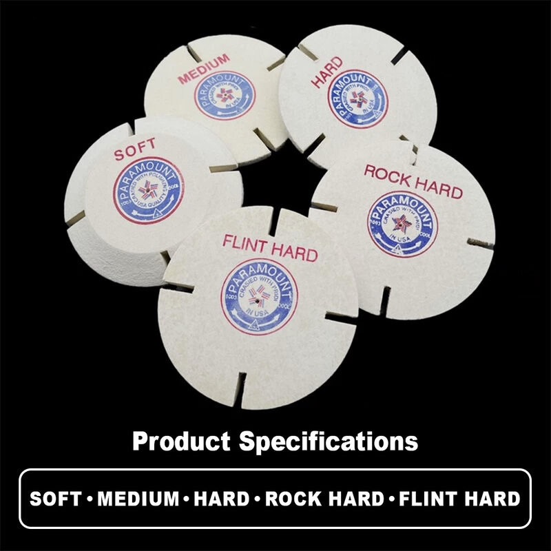 Wool Slotted Felt Polishing Wheels Set