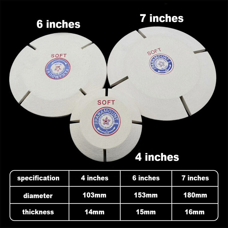 Wool Slotted Felt Polishing Wheels Set thumbnail 2