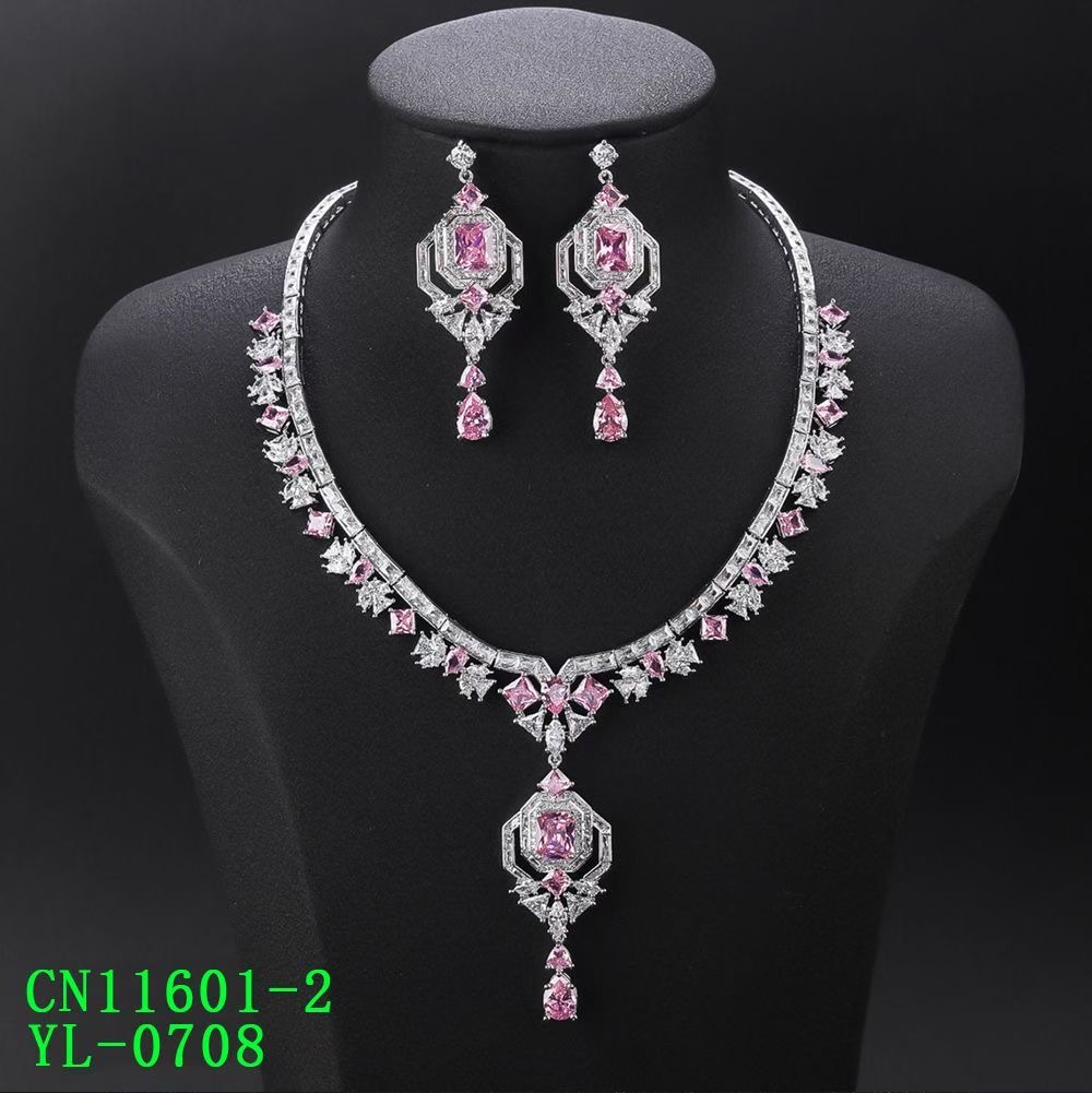 The Regency Art Deco CZ Statement Necklace thumbnail 2