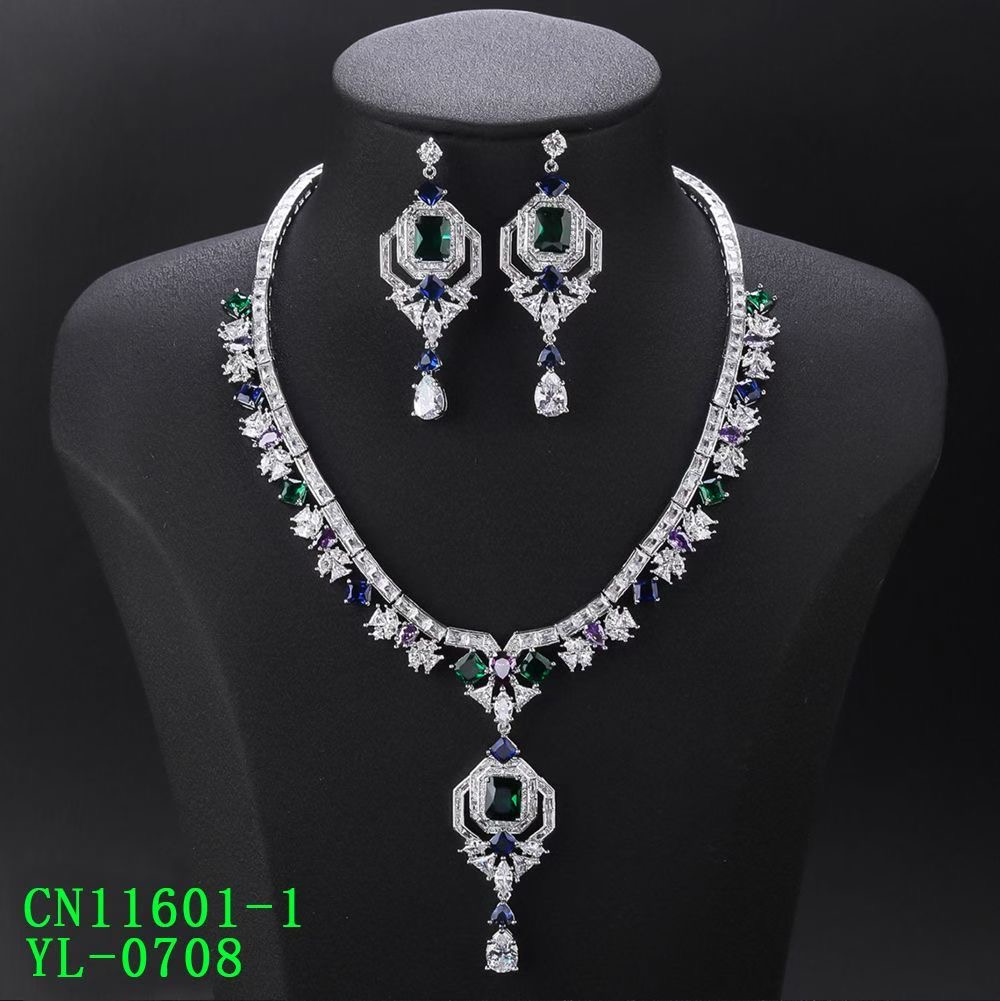 The Regency Art Deco CZ Statement Necklace thumbnail 3