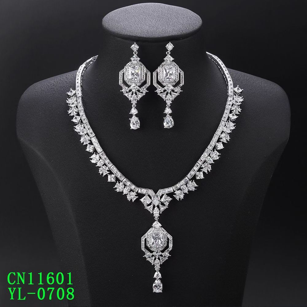 The Regency Art Deco CZ Statement Necklace thumbnail 4