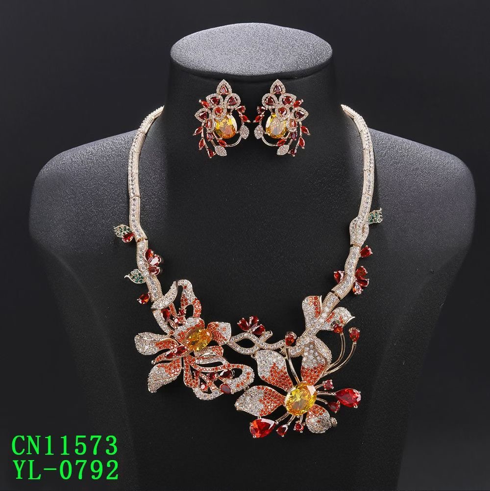 The Autumn Bloom CZ Statement Collar
