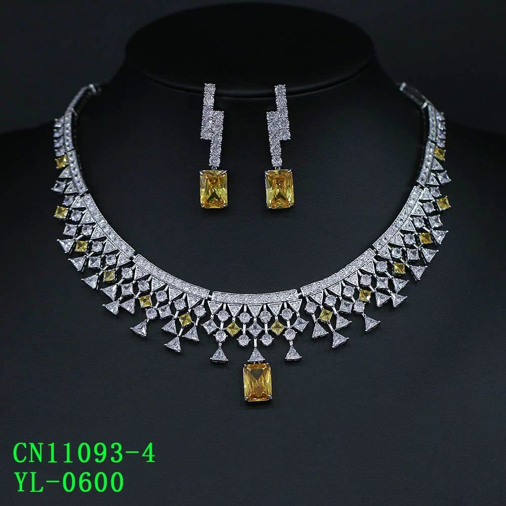 The Geometric Royal-Blue & CZ Fringe Collar thumbnail 3