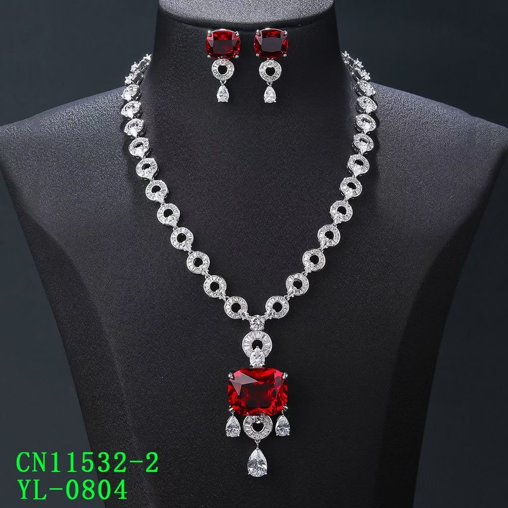 The Crown Radiant Cushion-Cut CZ Statement Pendant Necklace