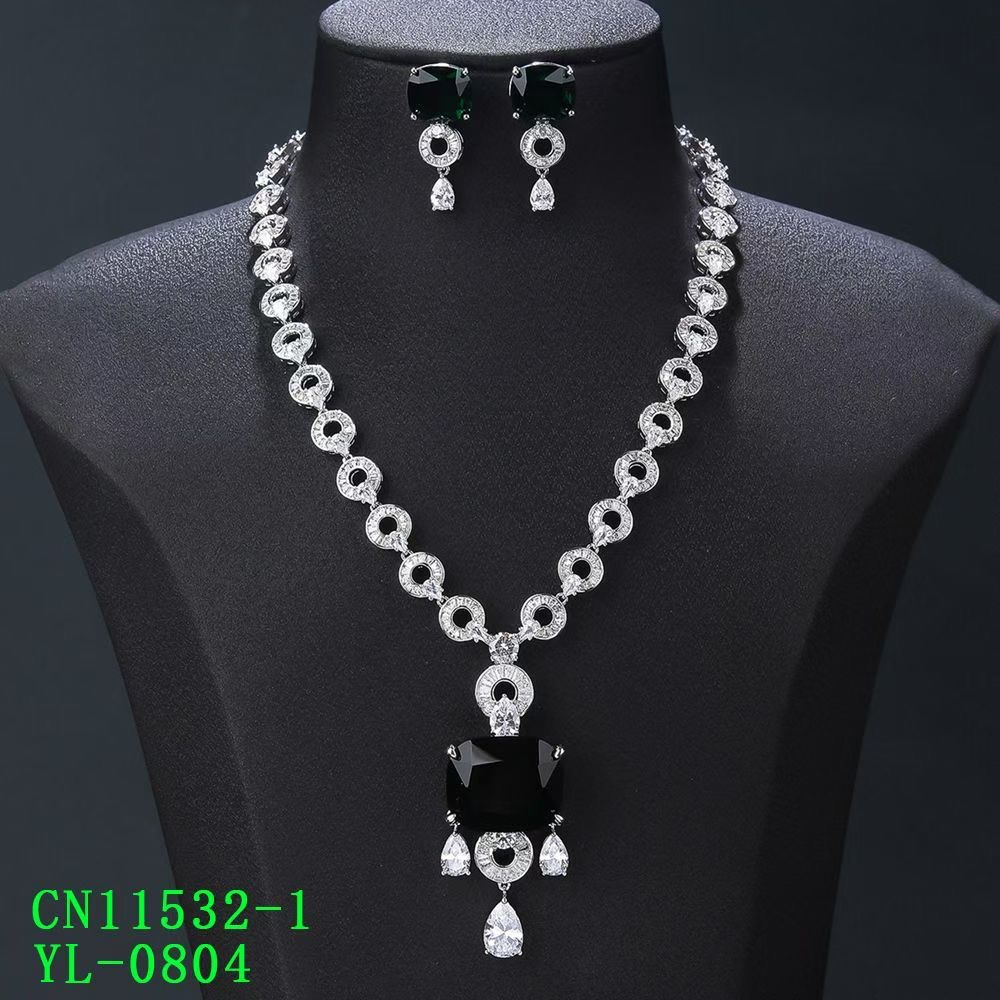 The Crown Radiant Cushion-Cut CZ Statement Pendant Necklace thumbnail 2