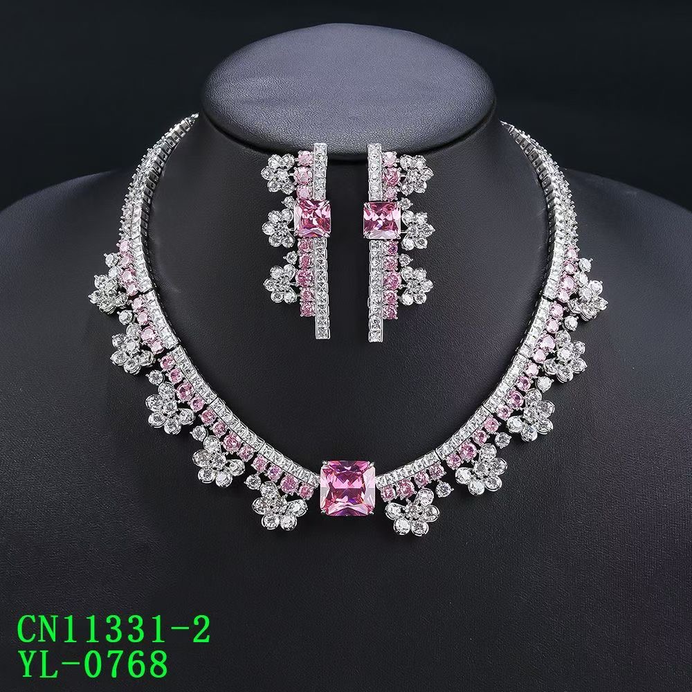 The Stellar Flora Radiant-Cut CZ Statement Collar