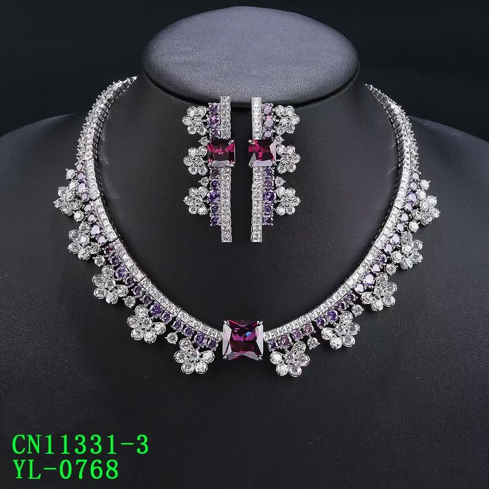 The Stellar Flora Radiant-Cut CZ Statement Collar thumbnail 2
