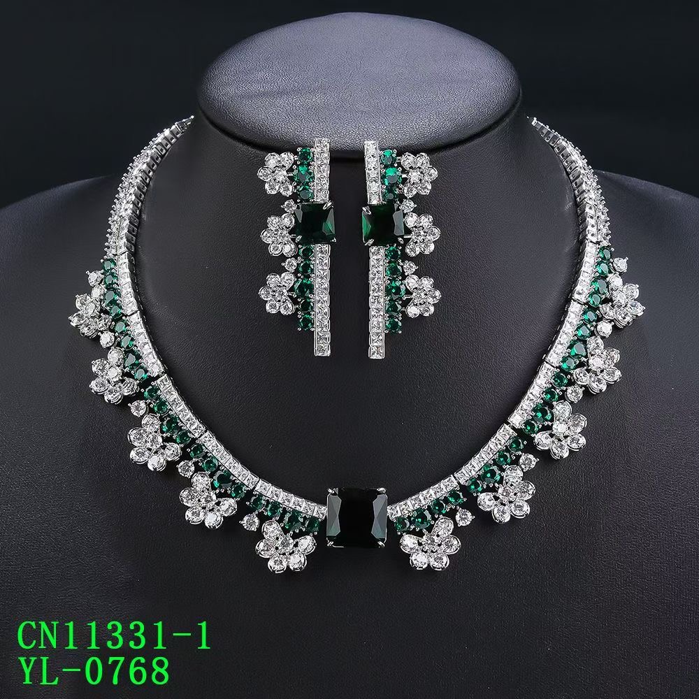 The Stellar Flora Radiant-Cut CZ Statement Collar thumbnail 4