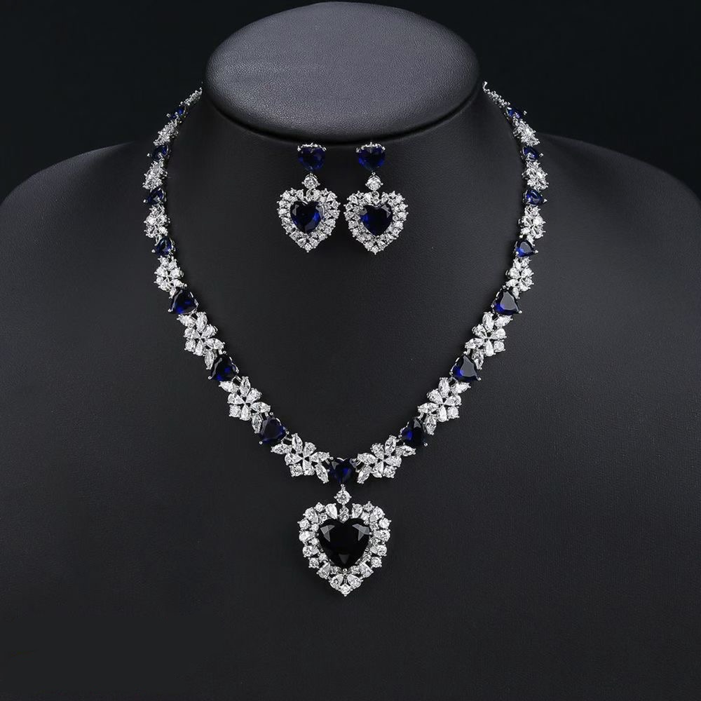 The Eternal Heart Floral CZ Statement Pendant Necklace thumbnail 2