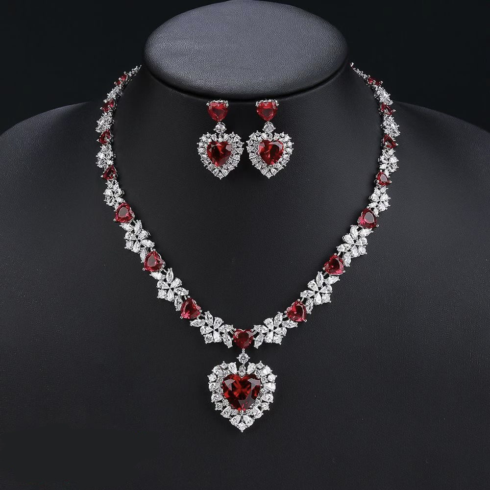 The Eternal Heart Floral CZ Statement Pendant Necklace thumbnail 3