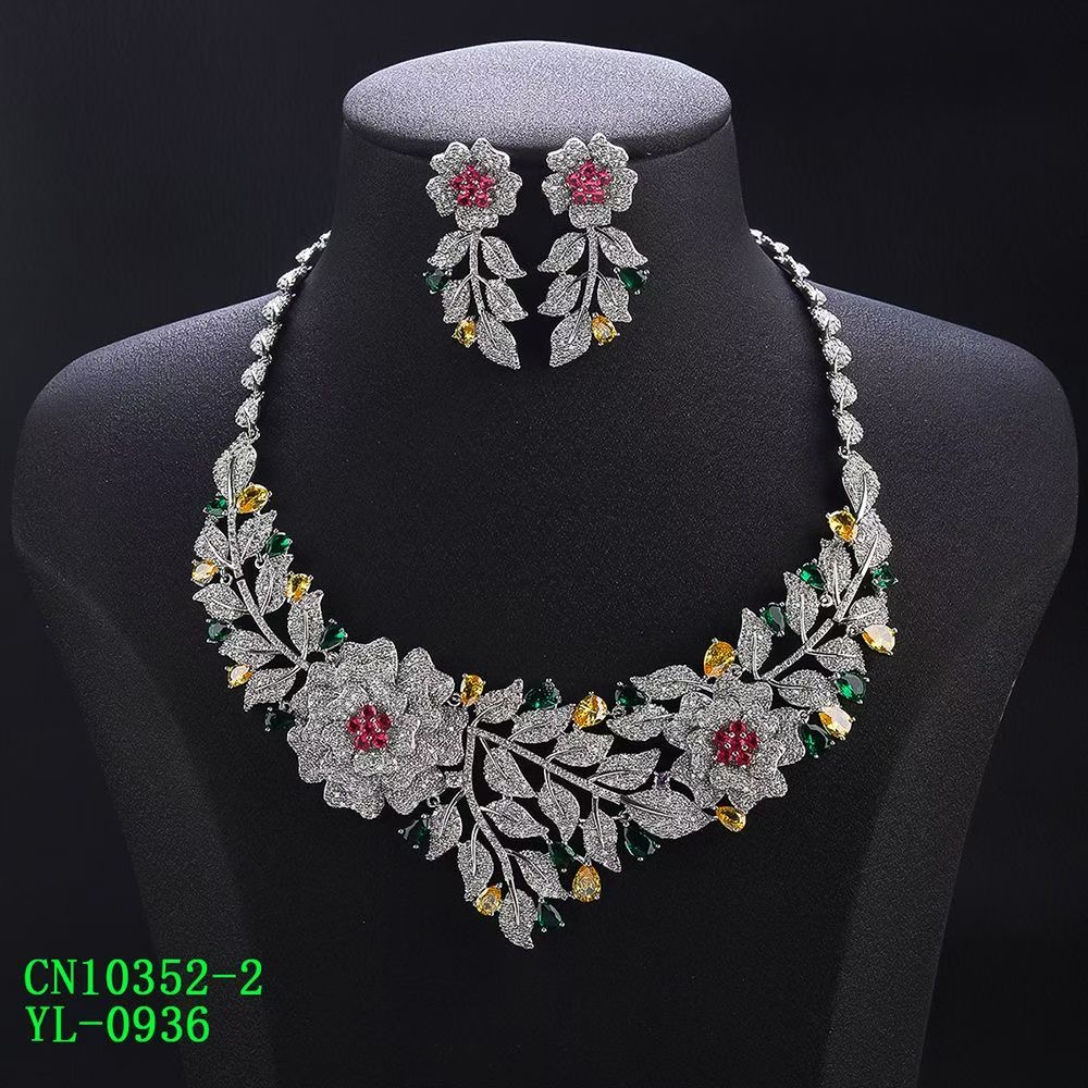 The Floral Vine Garden CZ Statement Collar thumbnail 2