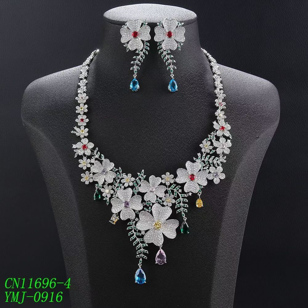 The Pavé Floral Garden & Teardrop Fringe Set