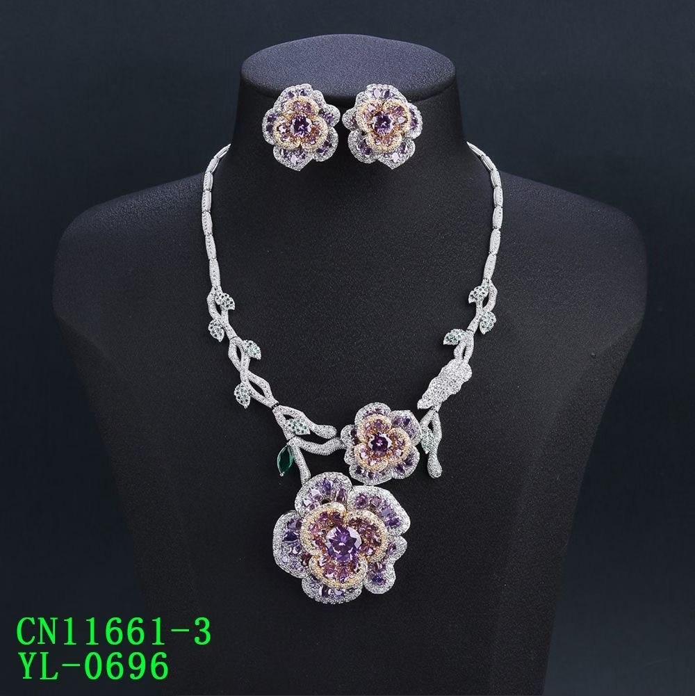The Two-Tone Camellia Bloom & Vine Statement Set thumbnail 2