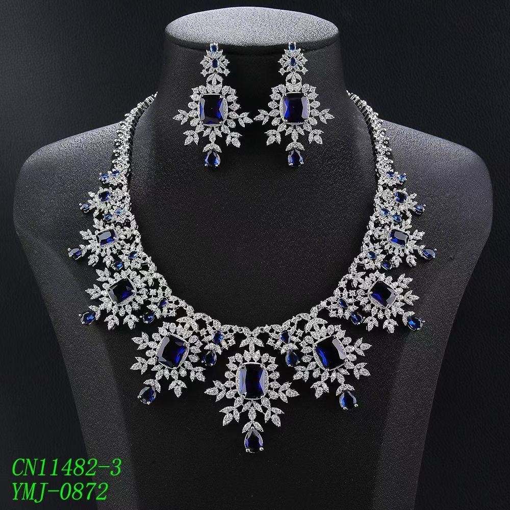 Snowflake Lattice & Radiant-Cut Gem Statement Set thumbnail 2