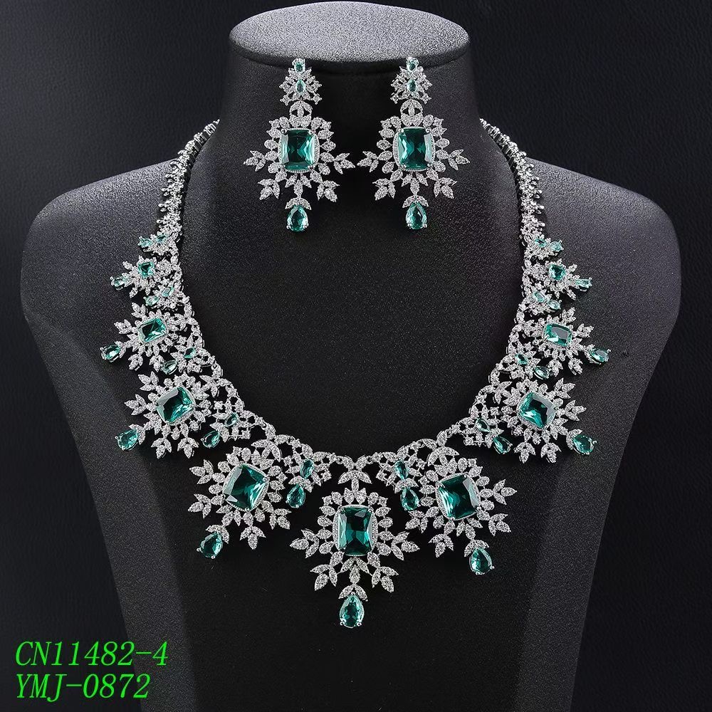 Snowflake Lattice & Radiant-Cut Gem Statement Set thumbnail 3