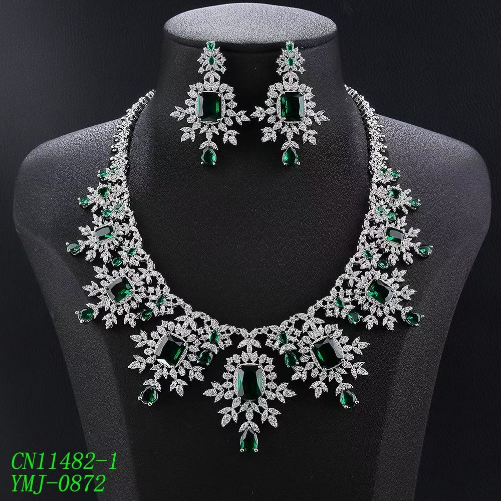 Snowflake Lattice & Radiant-Cut Gem Statement Set thumbnail 4