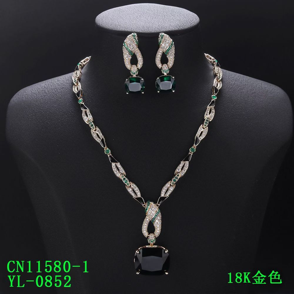 The Twisted Pavé Knot & Cushion Drop Statement Set