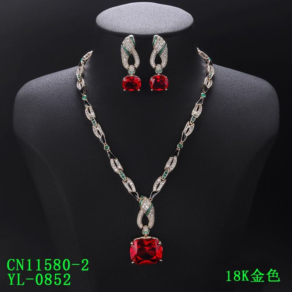 The Twisted Pavé Knot & Cushion Drop Statement Set thumbnail 2