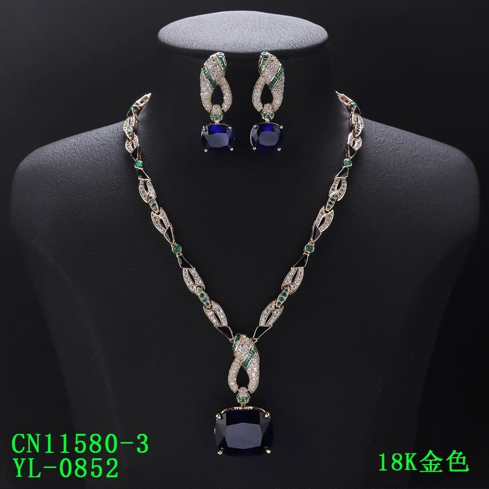 The Twisted Pavé Knot & Cushion Drop Statement Set thumbnail 3