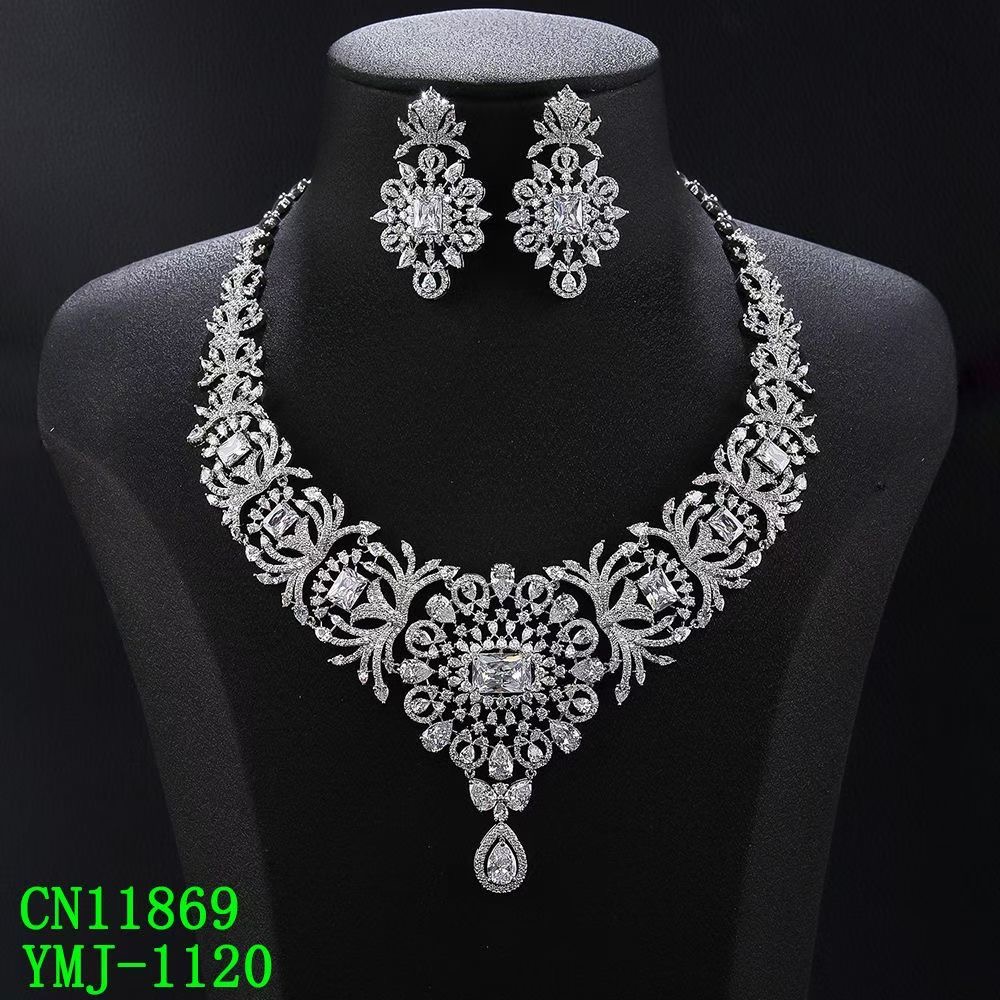 Imperial Lattice Medallion & Radiant Drop Statement Set