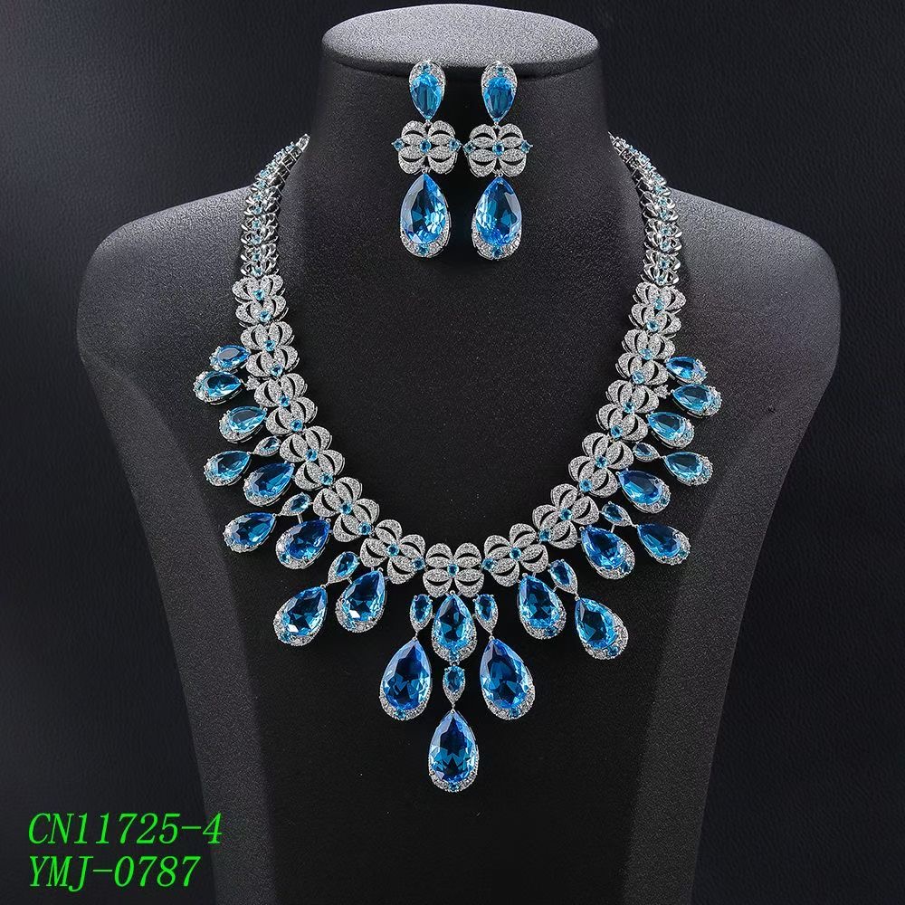 Bow Knot & Teardrop Cascade Statement Set