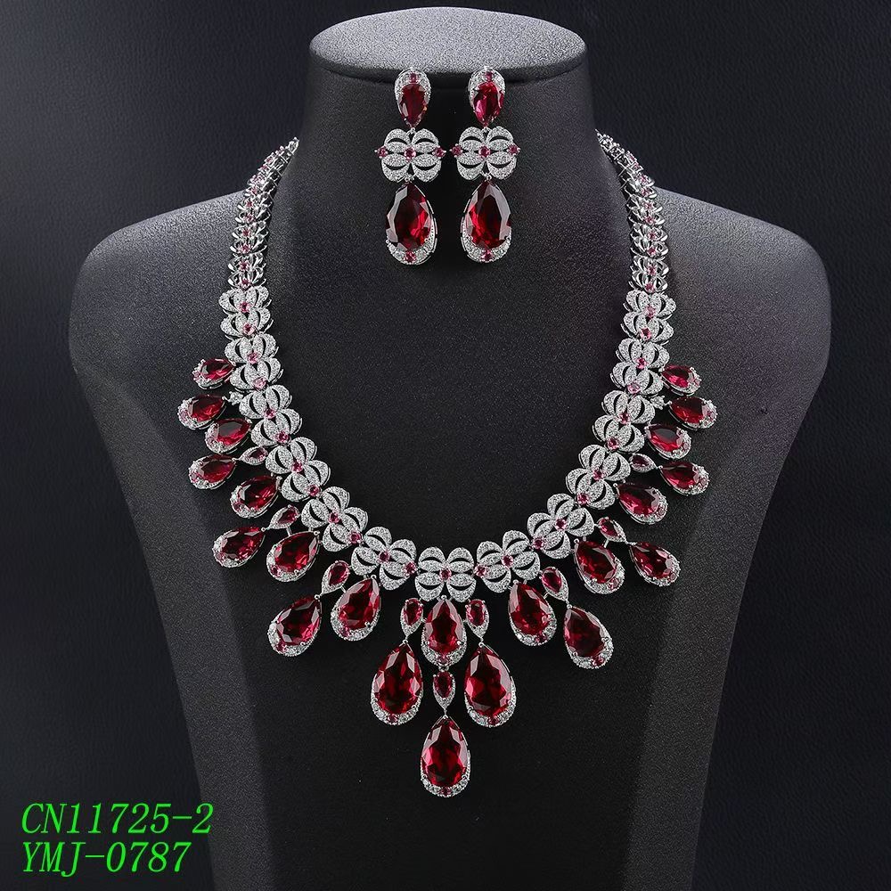 Bow Knot & Teardrop Cascade Statement Set thumbnail 3