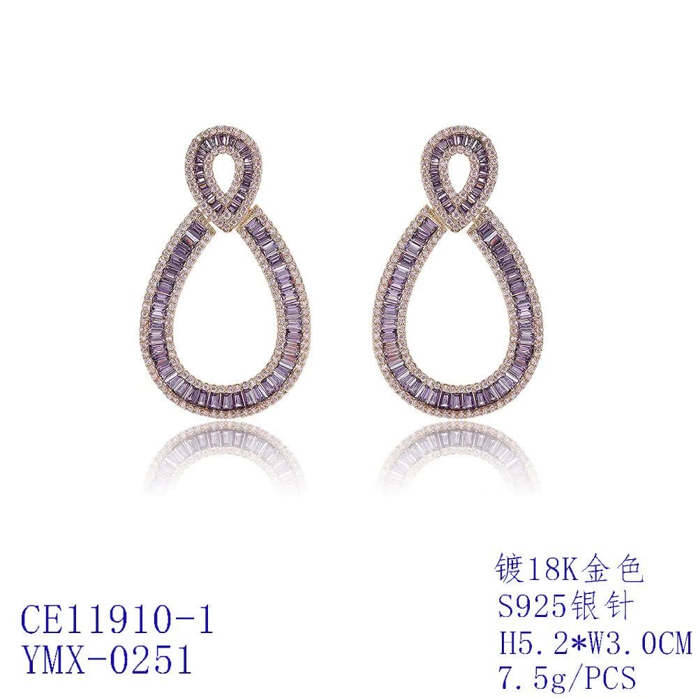 Double-Loop Teardrop Drop Earrings