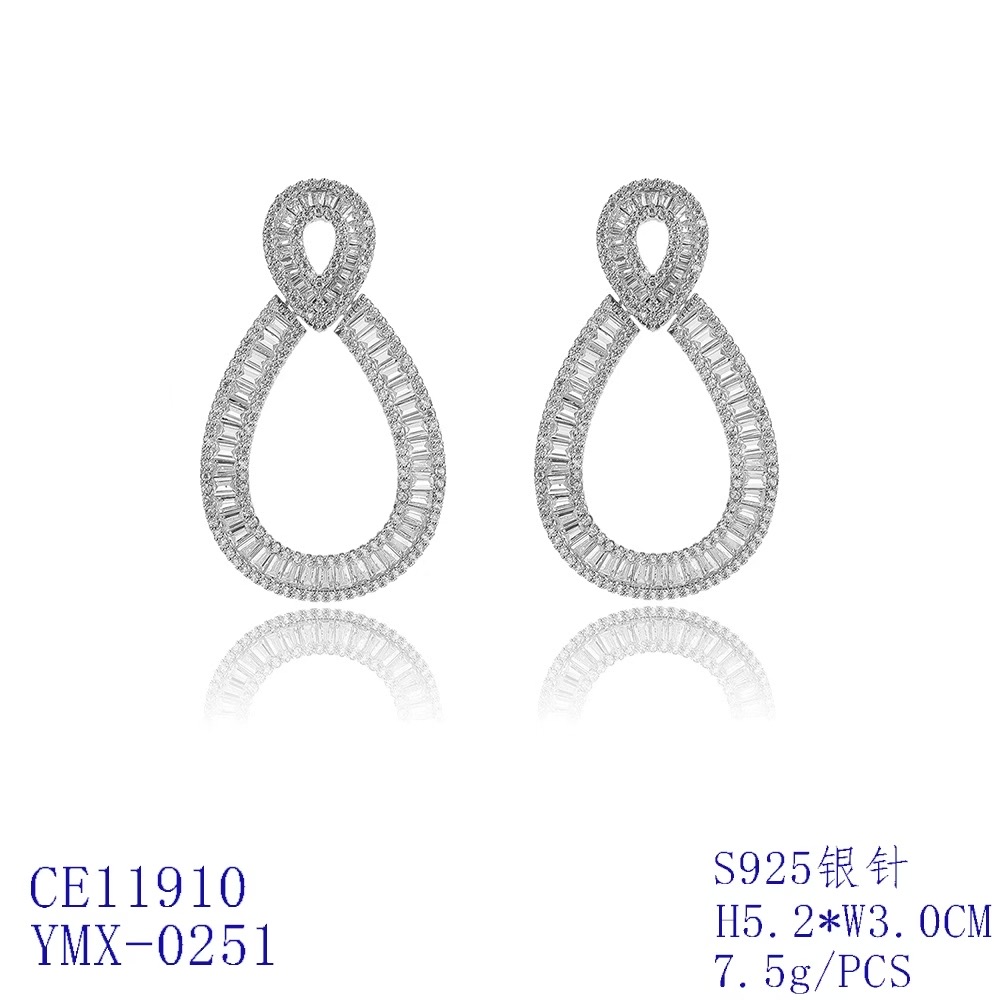 Double-Loop Teardrop Drop Earrings thumbnail 2