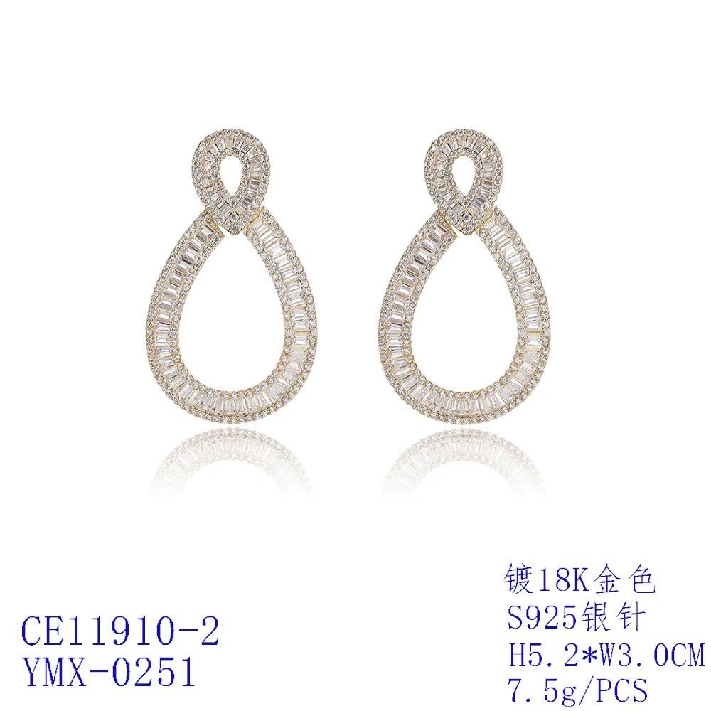 Double-Loop Teardrop Drop Earrings thumbnail 3