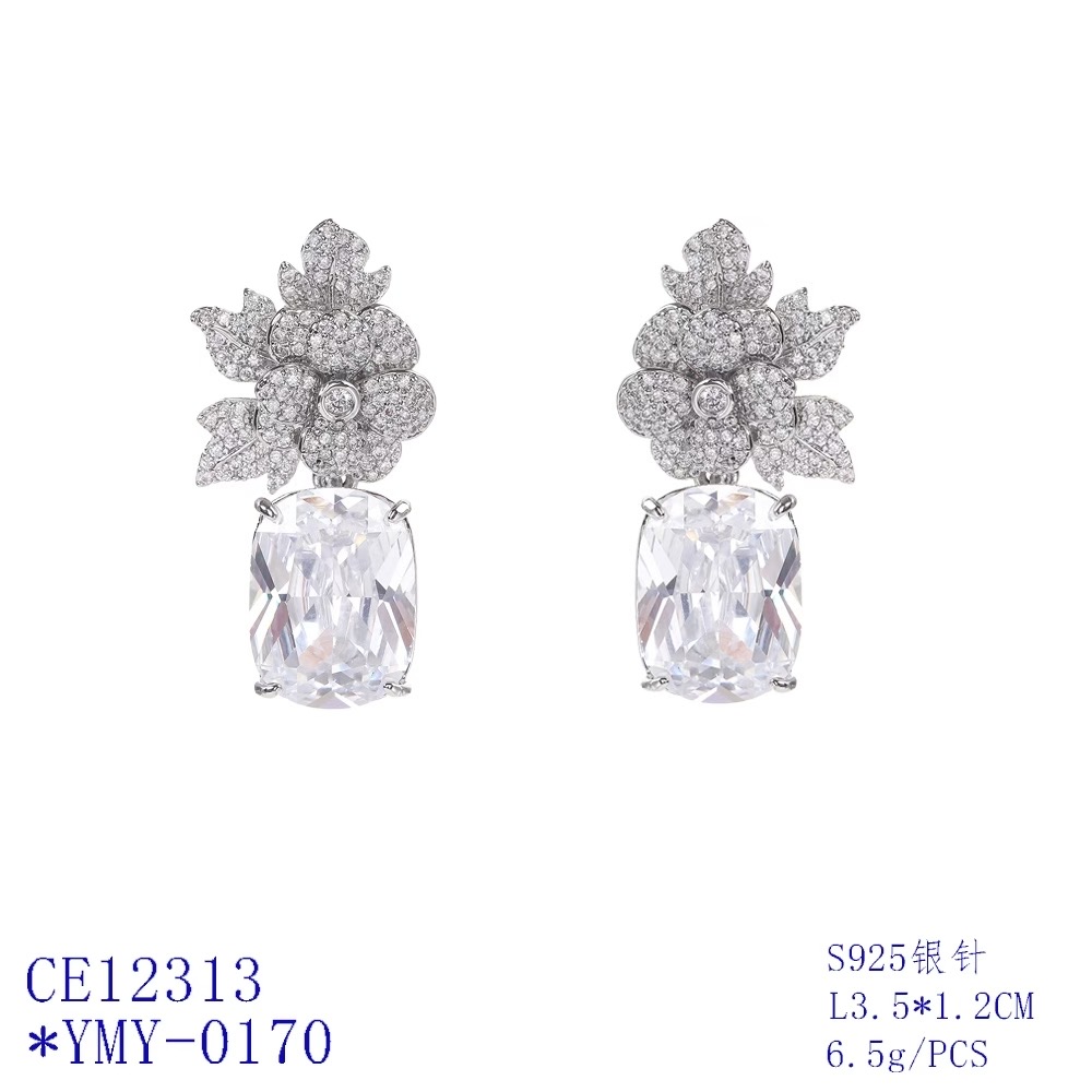 Floral Bloom Drop Earrings thumbnail 3