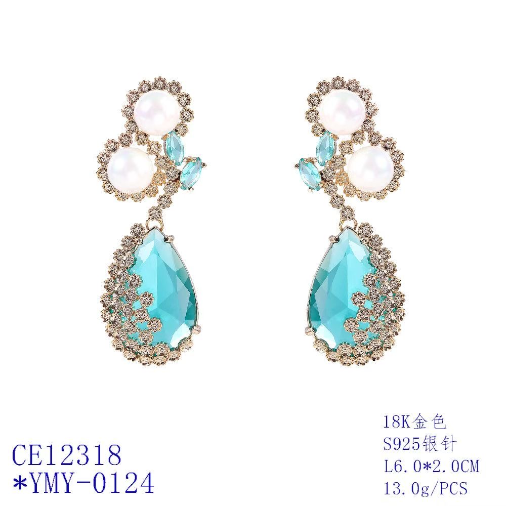 Royal Teardrop Statement Earrings
