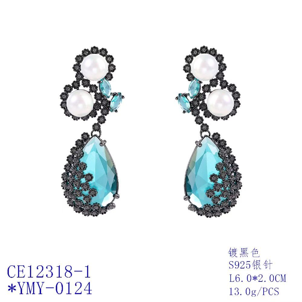 Royal Teardrop Statement Earrings thumbnail 2