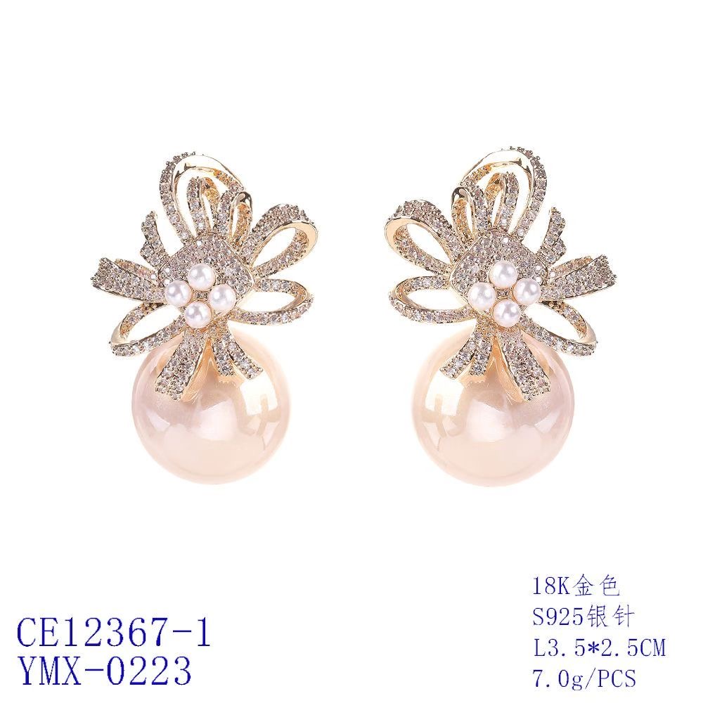 Bow Bloom Drop Earrings