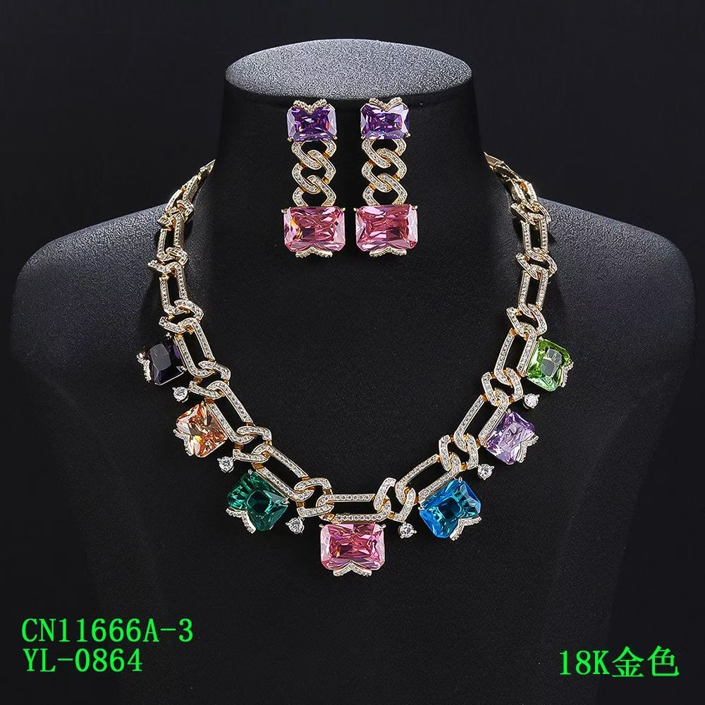Chain Link Grand Statement Jewelry Set thumbnail 3
