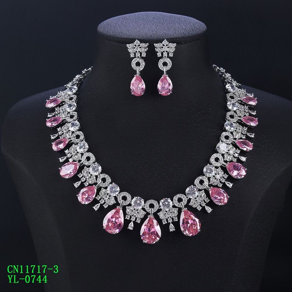 Royal Teardrop Floral Statement Jewelry Set