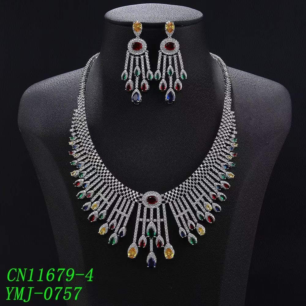 Radiant Fringe Chandelier Statement Jewelry Set thumbnail 4