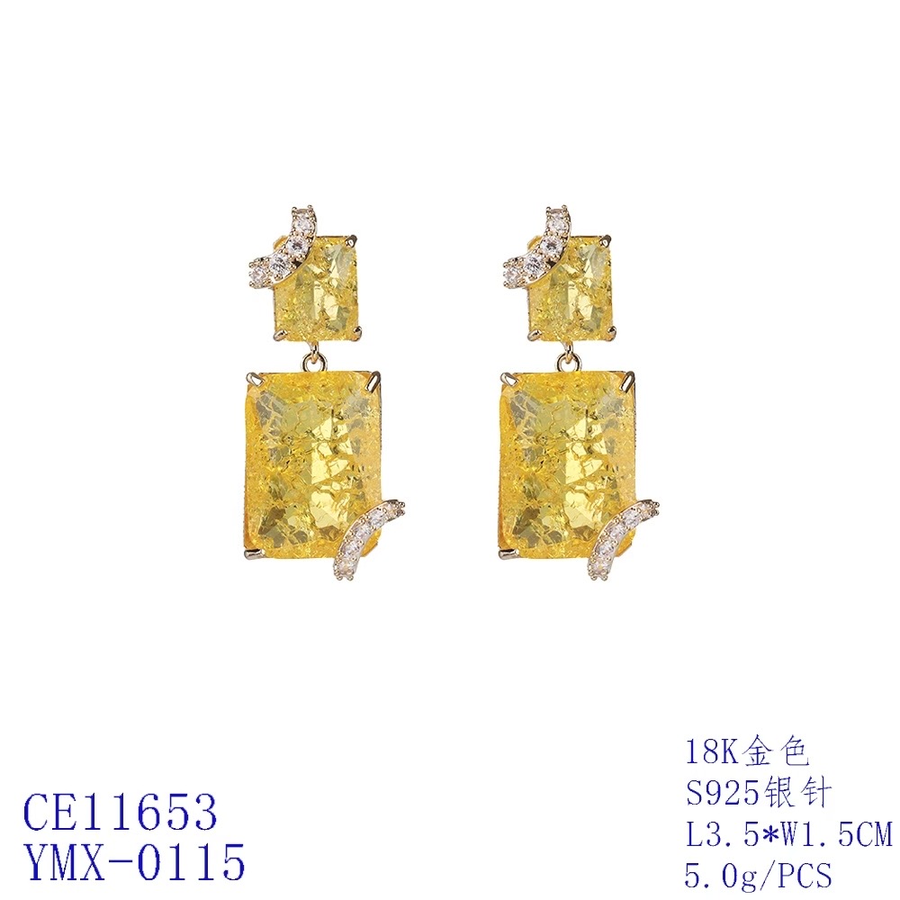 Dual Tier Gradient Statement Drop Earrings thumbnail 3