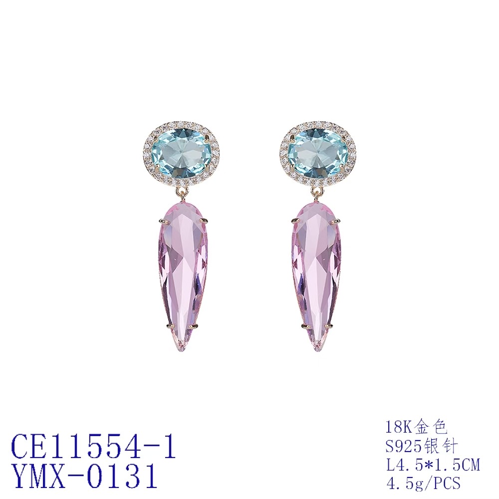 Halo Statement Drop Earrings thumbnail 2