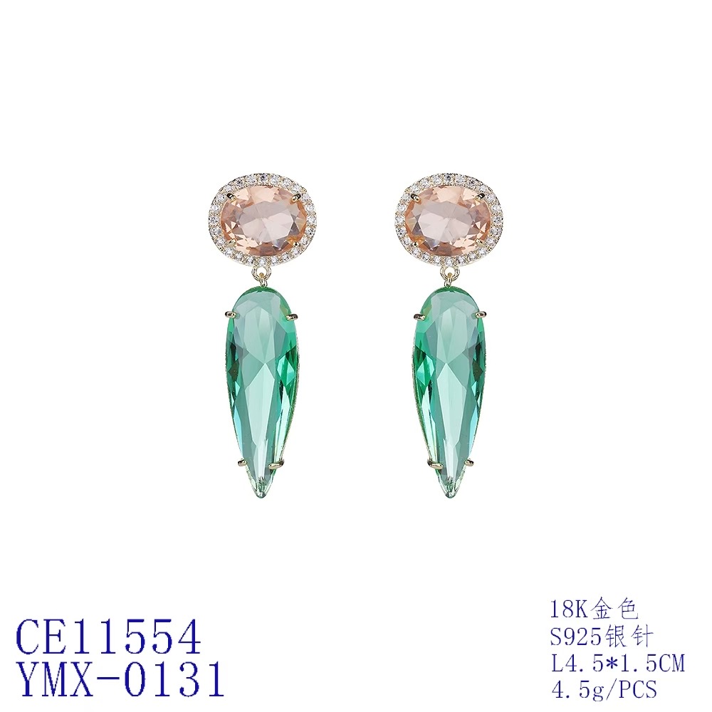 Halo Statement Drop Earrings thumbnail 4