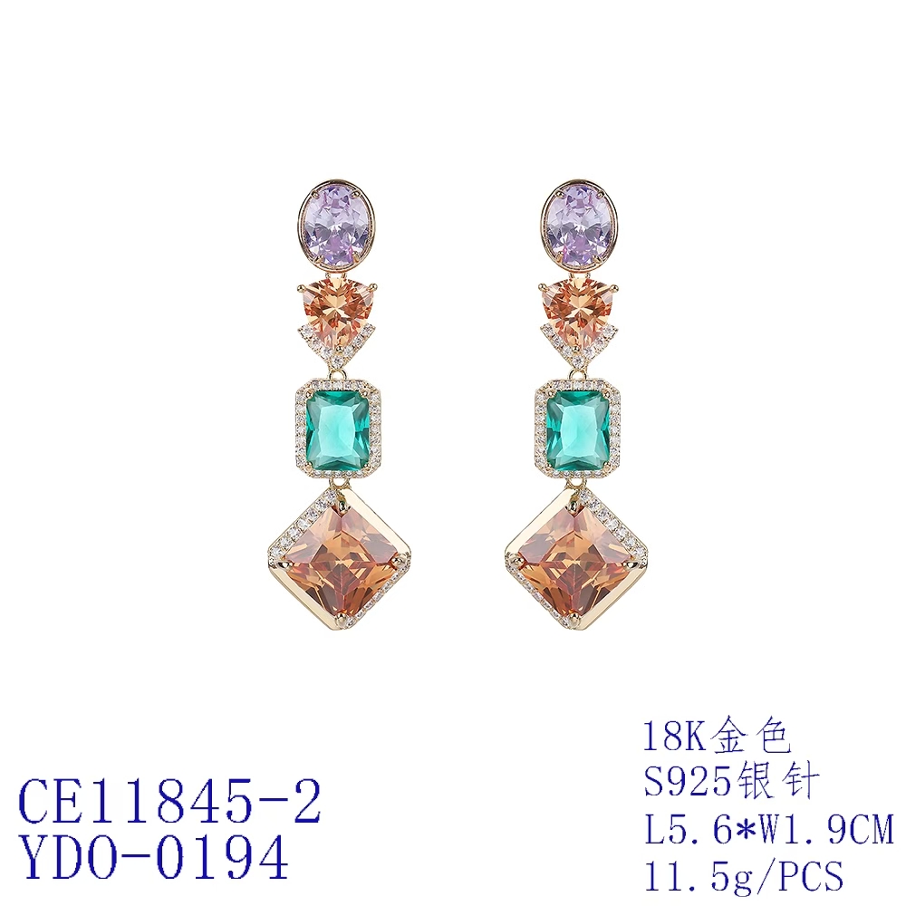 Geometric Cascade Statement Earrings