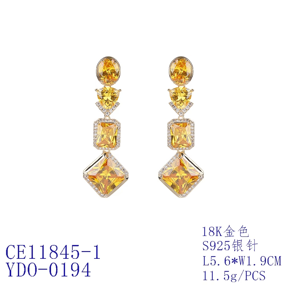 Geometric Cascade Statement Earrings thumbnail 2