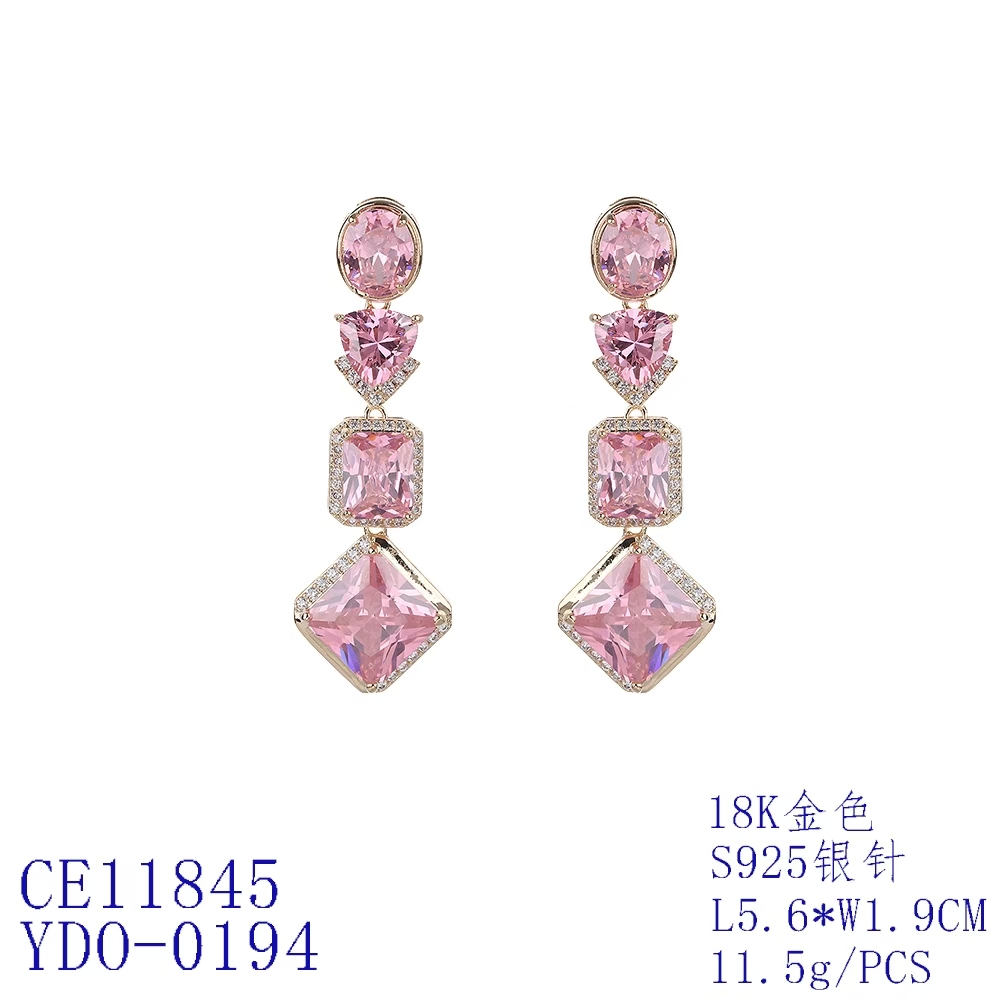 Geometric Cascade Statement Earrings thumbnail 3