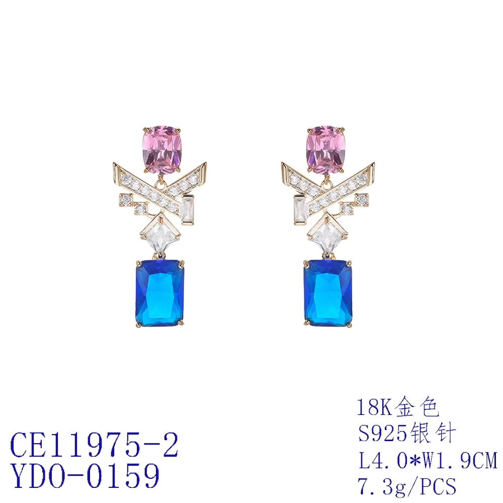 Crisscross Geometric Statement Earrings thumbnail 2
